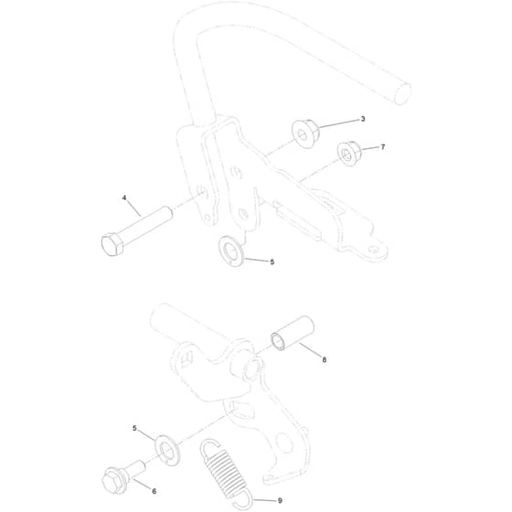 Toro GrandStand 122cm - 72542TE (417400000 - 999999999) 132-5158 Control Handle