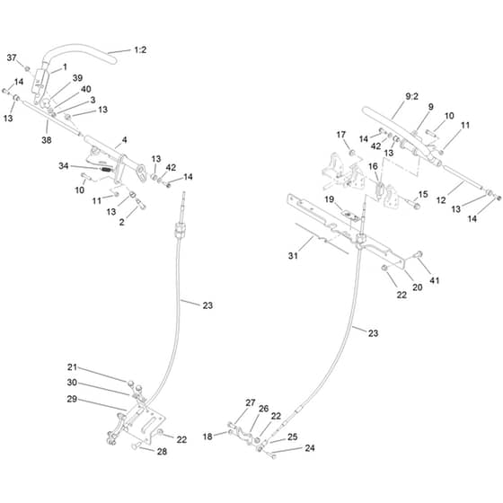 Toro GrandStand 91cm - 74534TE (312000001 - 312999999) Motion Control