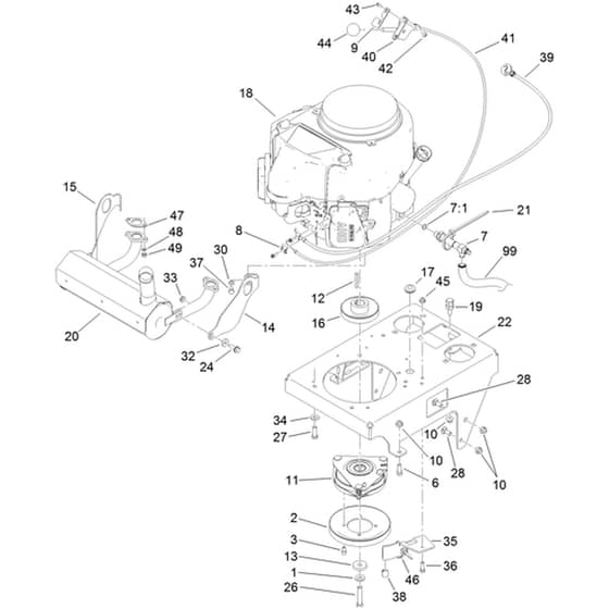Toro GrandStand 91cm - 74534TE (313000001 - 313999999) Engine