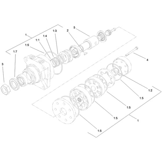 Toro GrandStand 91cm - 74534TE (313000001 - 313999999) Hydraulic Motor 104-1171