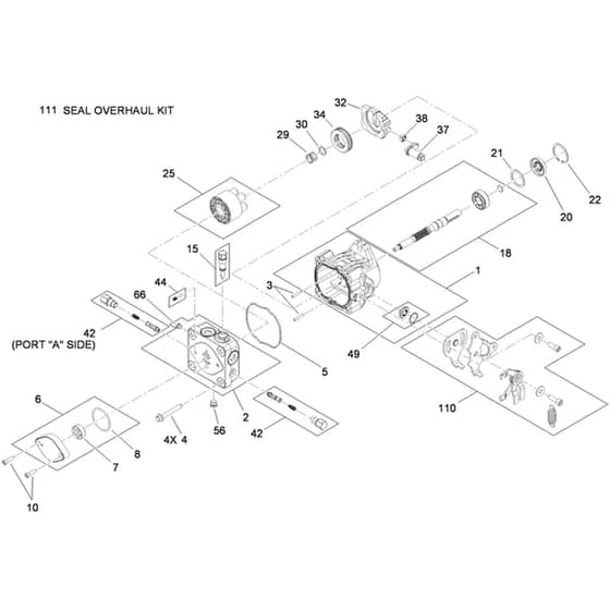 Toro GrandStand 91cm - 74534TE (315000001 - 315999999) Hydraulic Pump No. 119-0176