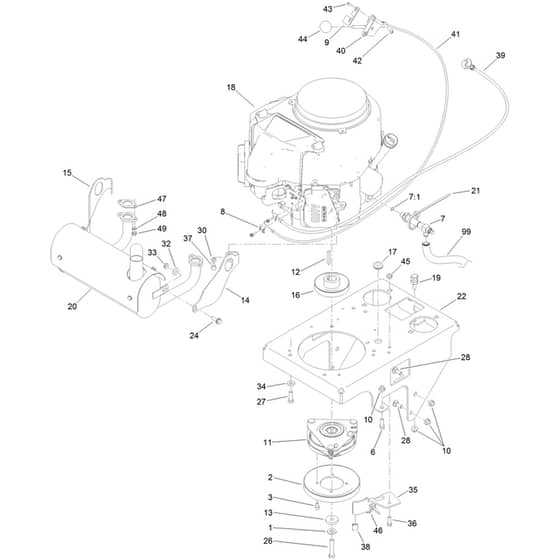 Toro GrandStand 91cm - 74534TE (316000001 - 316999999) Engine