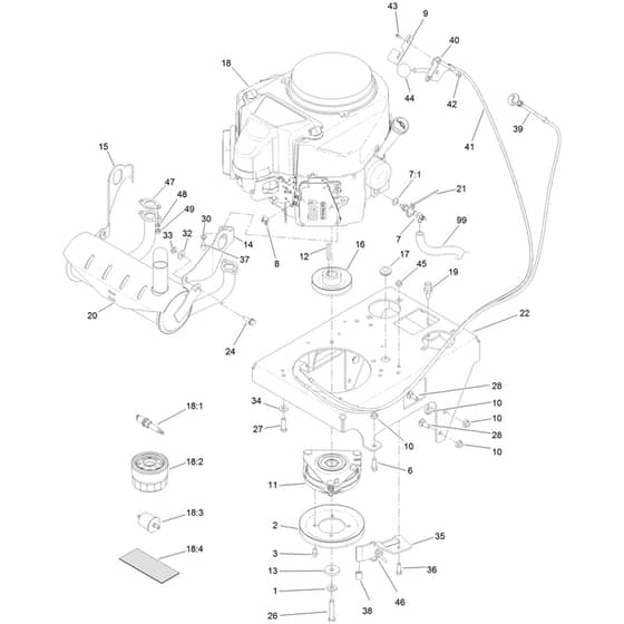 Toro GrandStand 91cm - 74534TE (418000000 - 999999999) Engine
