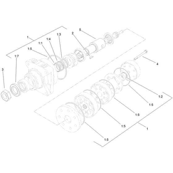 Toro GrandStand 91cm - 74534TE (400000000 - 404329999) Hydraulic Motor 104-1171