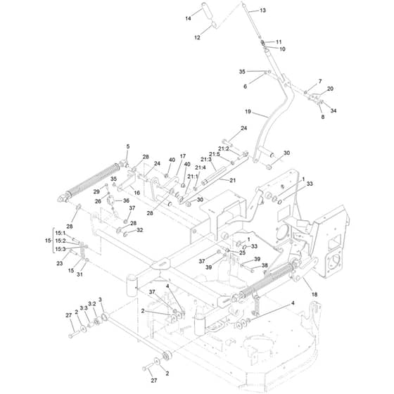 Toro GrandStand 91cm - 74540TE (418000000 - 419999999) Deck Lift