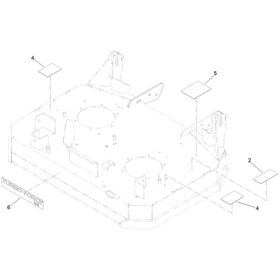 Toro GrandStand 91cm - 74540TE (400000000 - 405549999) Deck Decal No. 134-3657