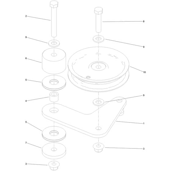 Toro GrandStand 91cm - 74540TE (405550000 - 412999999) Pump Idler No. 117-7685