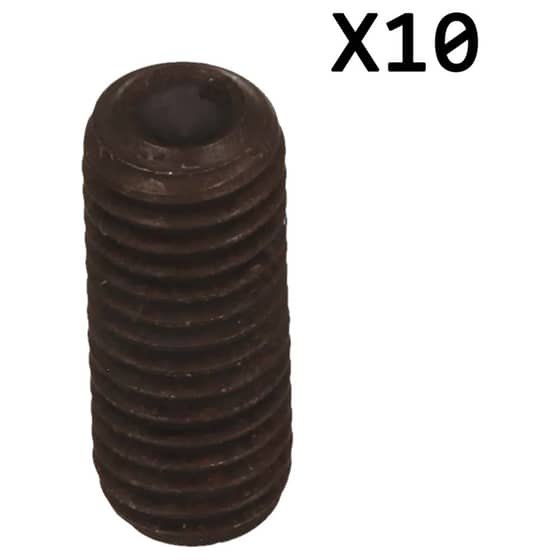 Socket Head Grub Screws, M8 x 20mm, Pack of 10