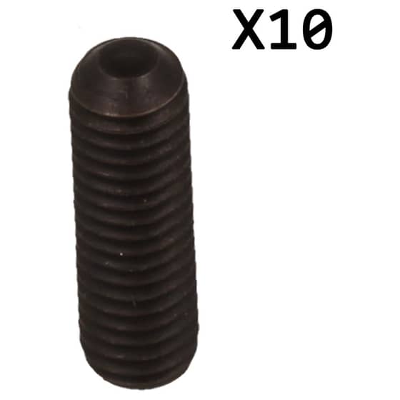 Socket Head Grub Screws, M6 x 6mm, Pack of 10