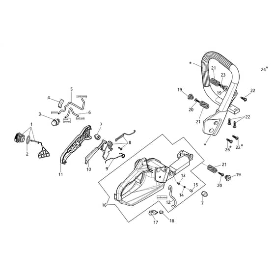 GS 411 - Oleo-Mac Chainsaw Tank Diagram