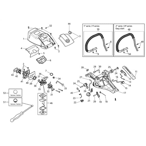 GSH 510 - Oleo-Mac Chainsaw Tank Diagram