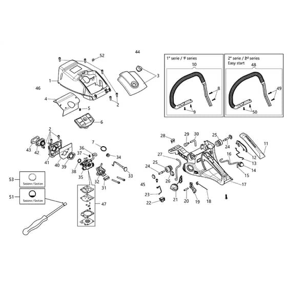 GSH 560 - Oleo-Mac Chainsaw Tank Diagram