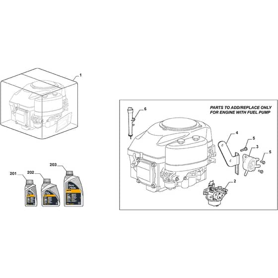 GT 30H - 2021-2025 - 2T2110447/AT1 - Atco Ride On Mower Fuel Pump Diagram