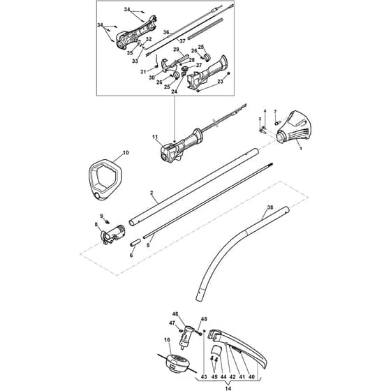 GT 330 A - 2022-2025 - 287110102/ST2 - Stiga Trimmer Transmission Diagram