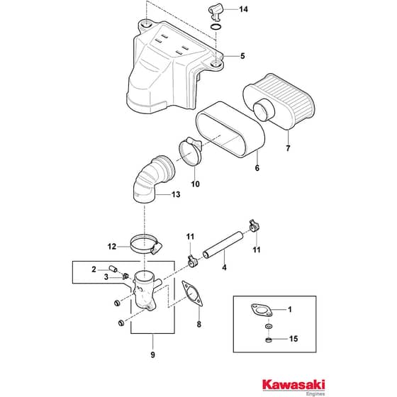 GT 36H Twin - 2020 - 2T0410647/AT8 - Atco Ride On Mower Air Filter Diagram