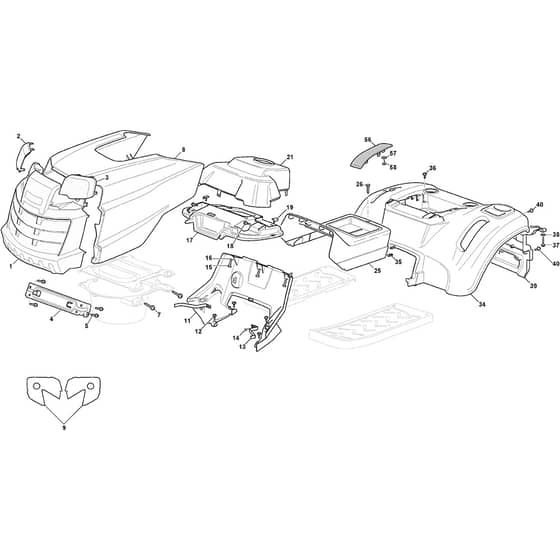 GT 38HR - 2022-2023 - 2T0620447/AT2 - Atco Ride On Mower Body Diagram