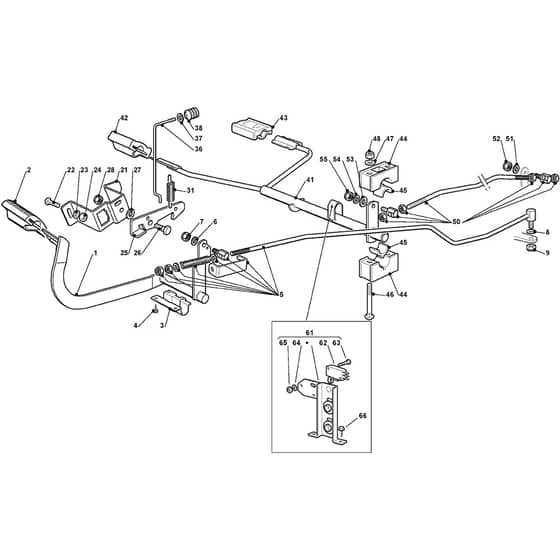 GT 40H Twin - 2013-2018 - 2T0951247/AT3 - Atco Ride On Mower Brake Controls Diagram