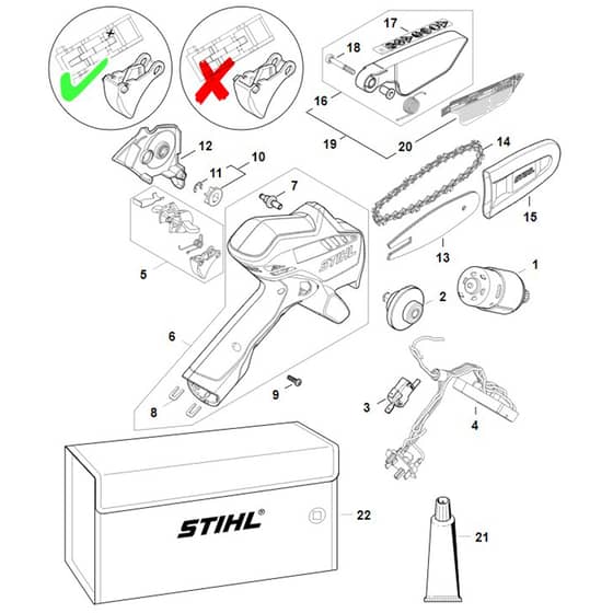 Stihl GTA 26 - Spare Parts From Serial Number 929771306 - Parts Diagram