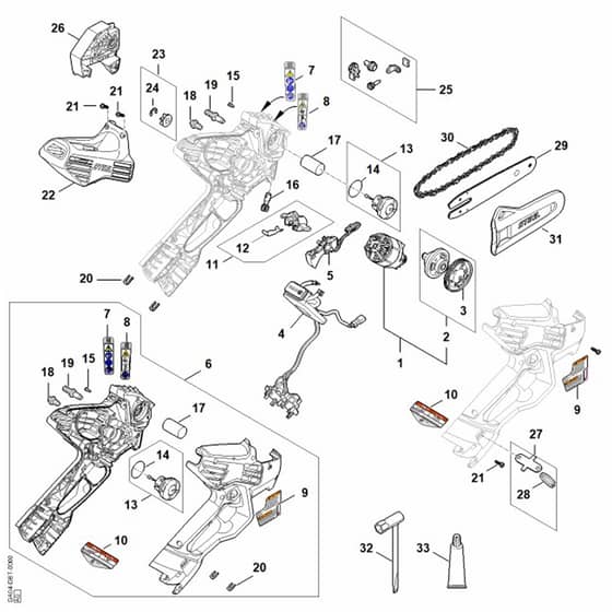 Stihl GTA 40.0 - Spare Parts - Parts Diagram