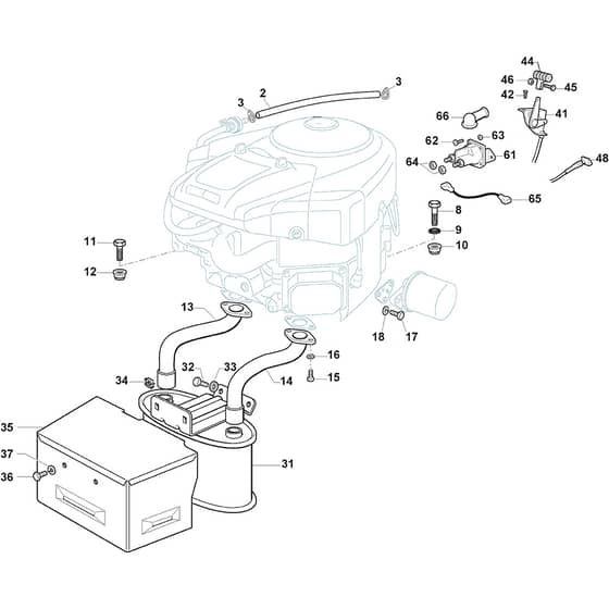 GTL 46HR Twin - 2017-2020 - 2T1945247/AT7 - Atco Ride On Mower Engine Diagram