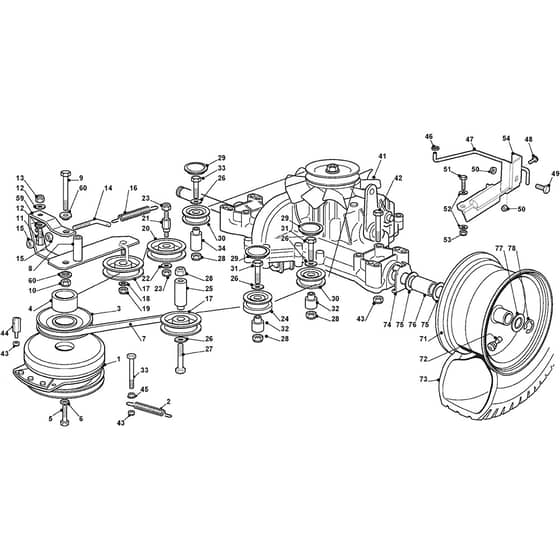 GTL 46HR Twin 4WD - 2018-2020 - 2T3025247/AT8 - Atco Ride On Mower Clutch Diagram