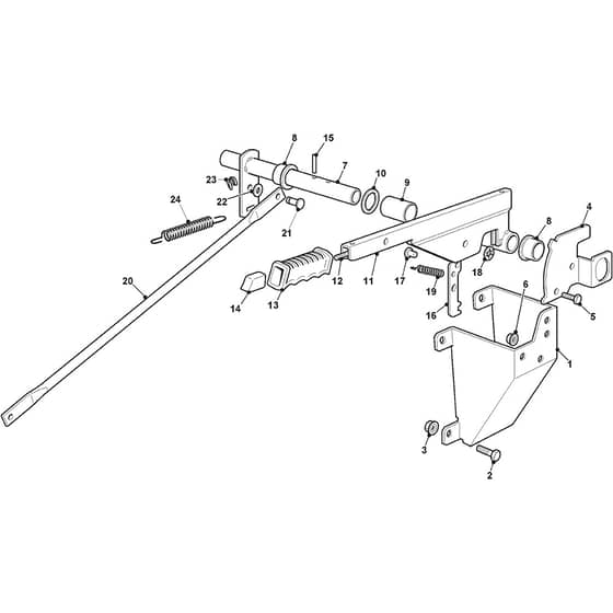 GTL 46HR Twin 4WD - 2018-2020 - 2T3025247/AT8 - Atco Ride On Mower Cutting Plate Lifting Diagram