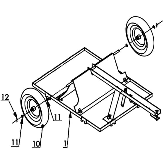 Cobra GTT450 - Tow Push Garden Cart Main Diagram