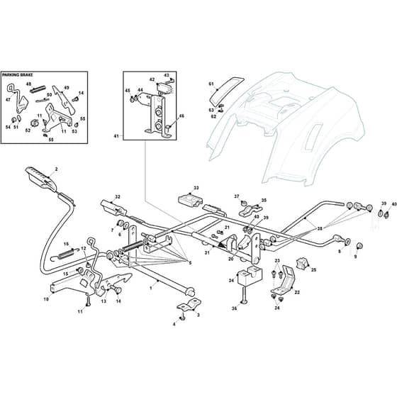GTX 36H - 2021-2022 - 2T0410647/AT8 - Atco Ride On Mower Brake Controls Diagram
