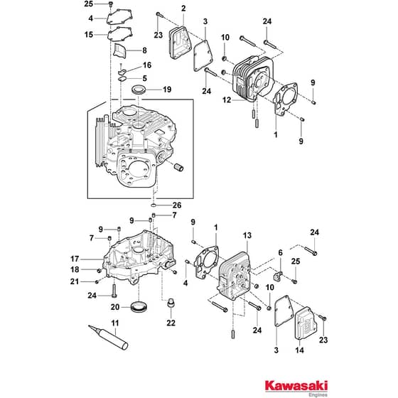 GTX 36H - 2021-2022 - 2T0410647/AT8 - Atco Ride On Mower Crankcase Diagram