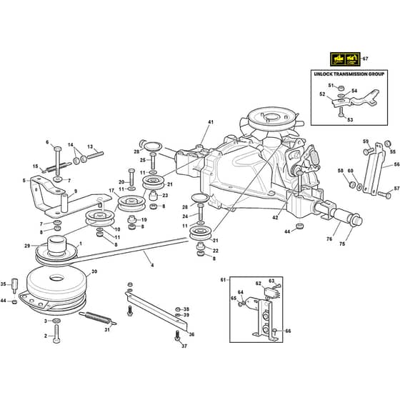 GTX 38H Twin - 2025 - 2T0830447/AT1 - Atco Ride On Mower TT Transmission Diagram