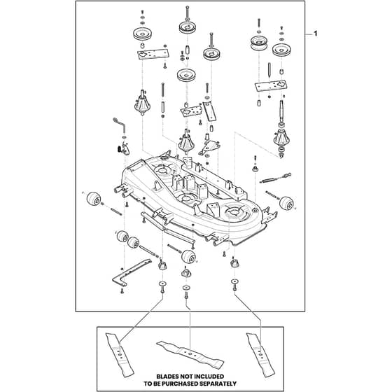 GTX 48HR - 2021 - 2T1925647/AT1 - Atco Ride On Mower Cutting Deck Diagram