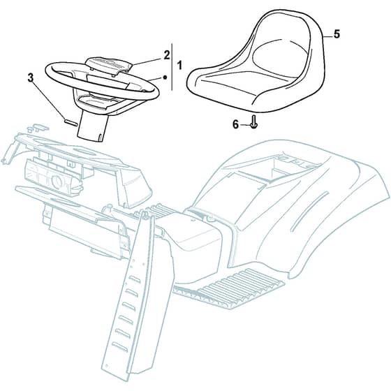 GTX 48HR - 2021 - 2T1925647/AT1 - Atco Ride On Mower Seat Diagram