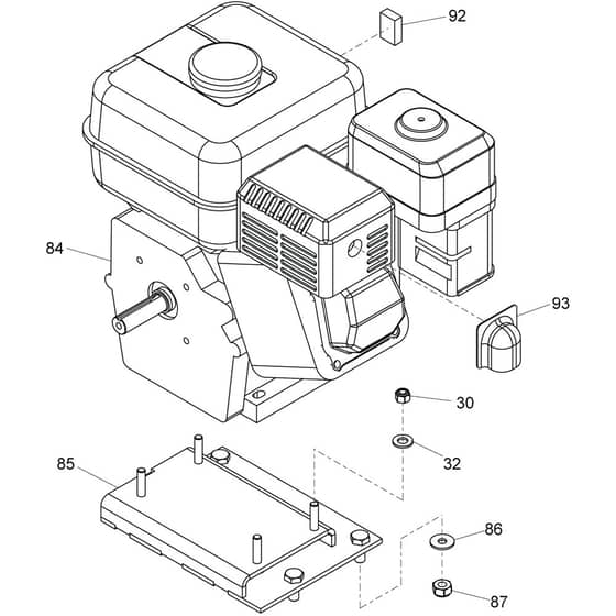 Belle Guardian 350 & 400 - Engine Assembly (Honda GX160)