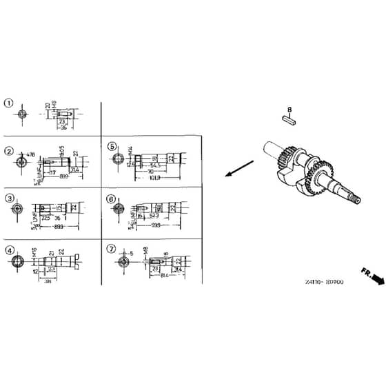 Belle Honda GX120 UT1 - Crankshaft