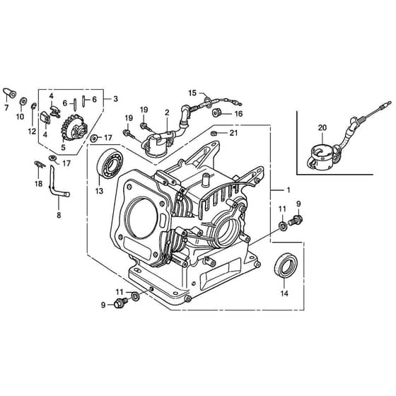 Belle Honda GX120 UT2 - Cylinder Barrel