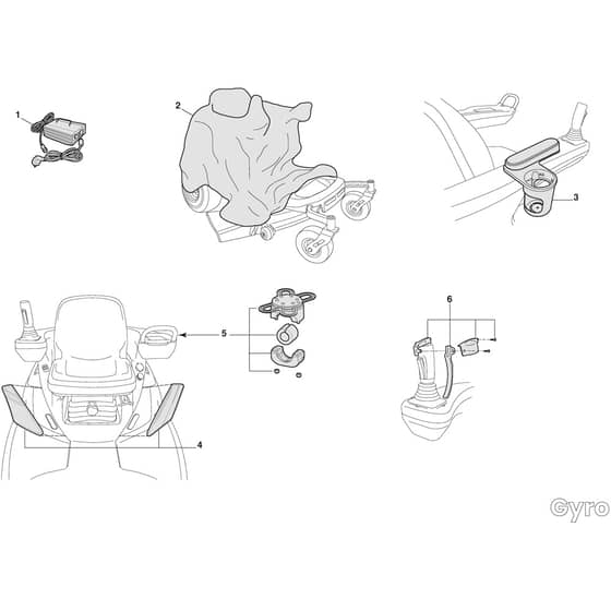 Gyro 500e - 2022-2025 - 2F7062505/ST1 - Stiga Zero Turn Mower Accessories Diagram