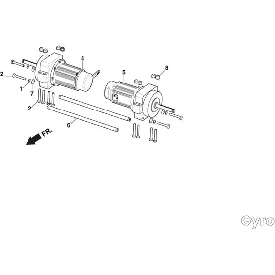 Gyro 500e - 2022-2025 - 2F7062505/ST1 - Stiga Zero Turn Mower Transmission Diagram