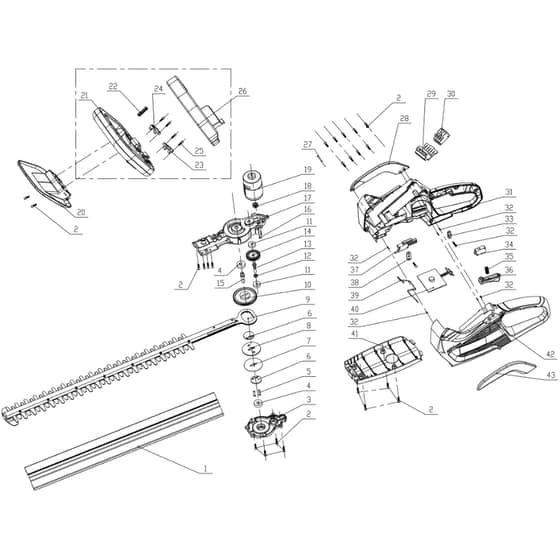 Cobra H5540VZ - Hedge Trimmer Main Diagram