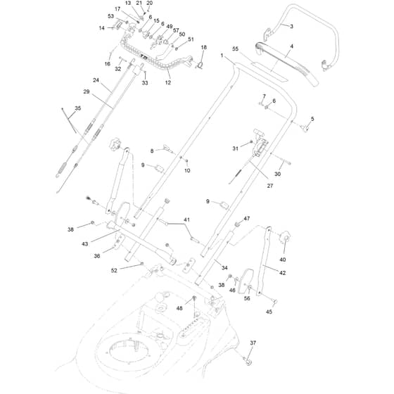 Hayter Harrier 48 Pro Autodrive FS - 479B (406000000 - 406999999) - Handlebar - Controls