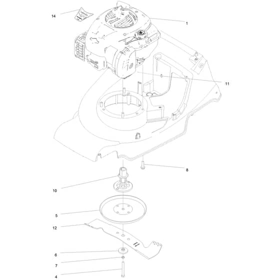 Hayter Harrier Harrier 41 - 374A (409000000 - 409108956) ENGINE & BLADE