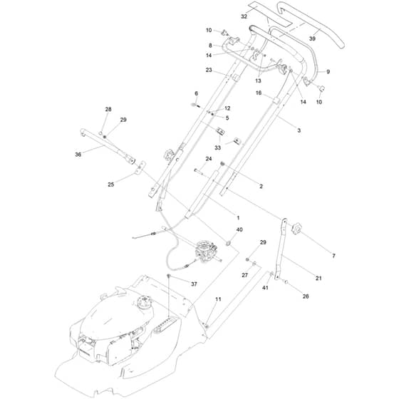 Hayter Harrier Harrier 41 - 379B (412000000 - 999999999) Handlebar and Controls