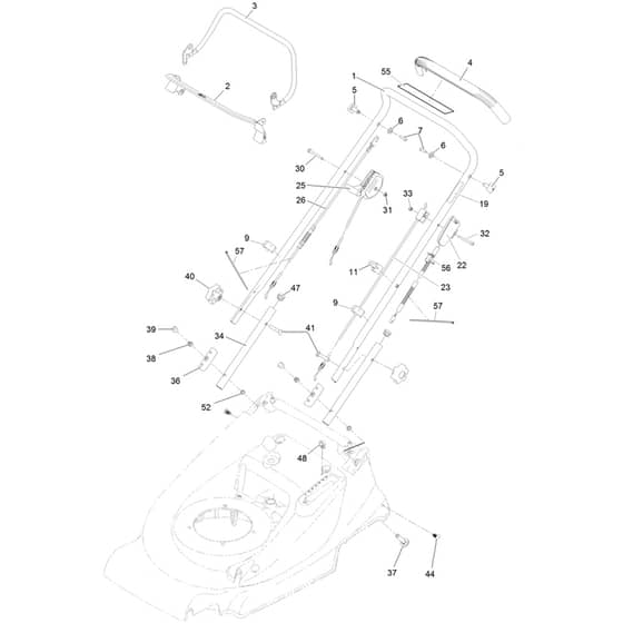 Hayter Harrier Harrier 48 - 474B (412582429 - 999999999) HANDLEBAR AND CONTROLS