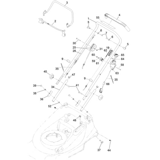 Hayter Harrier Harrier 48 - 477A (410000000 - 410380786) HANDLEBAR & CONTROLS