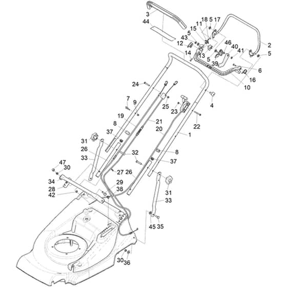 Hayter Harrier Harrier 48 - 479C (418000000 - 418757219) HANDLEBAR AND CONTROLS