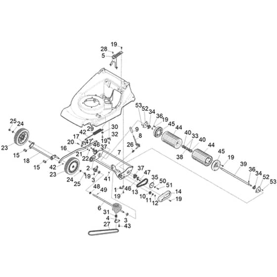 Hayter Harrier Harrier 48 - 479C (418757220 - 419999999) TRACTION SUPENSION AND HOC