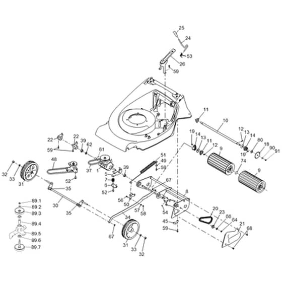 Hayter Harrier Harrier 56 - 574A (412469900 - 499999999) Traction, Suspension, and HOC