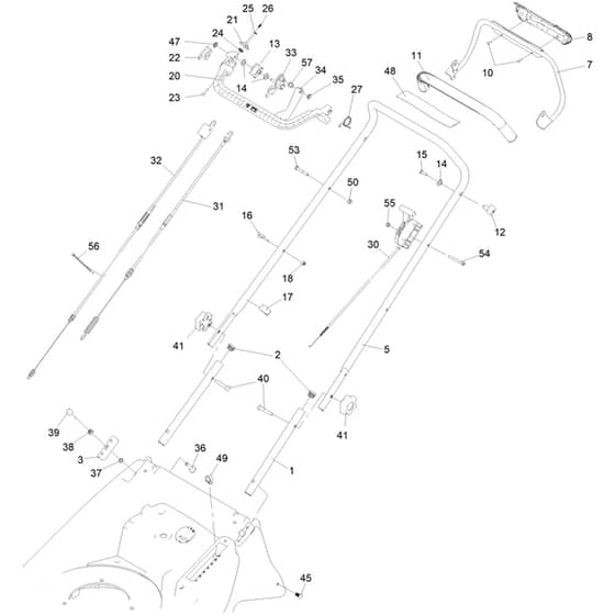 Hayter Harrier Harrier 56 - 575A (408000000 - 999999999) Handlebar & Controls