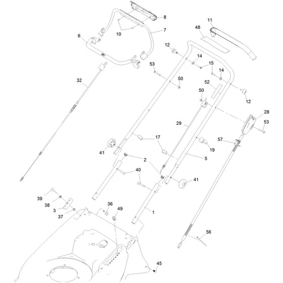 Hayter Harrier Harrier 56 - 576B (408000000 - 410999999) Handlebar & control