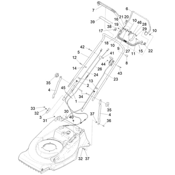 Hayter Harrier Harrier 56 - 579C (418000000 - 419999999) HANDLEBAR AND CONTROLS
