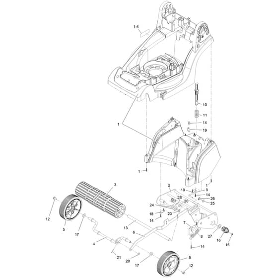 Hayter Hawk Hawk 36 - 543A (325000101 - 325000520) Transmission and Height of Cut